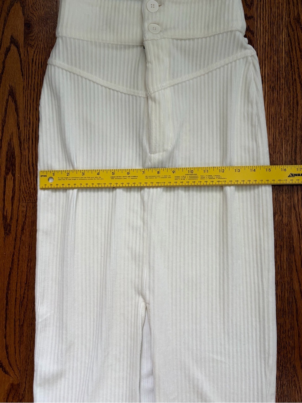 NWT Free People Roxy Rib Pencil Midi Skirt Creme XS High Waist Ribbed $78 - Picture 9 of 10